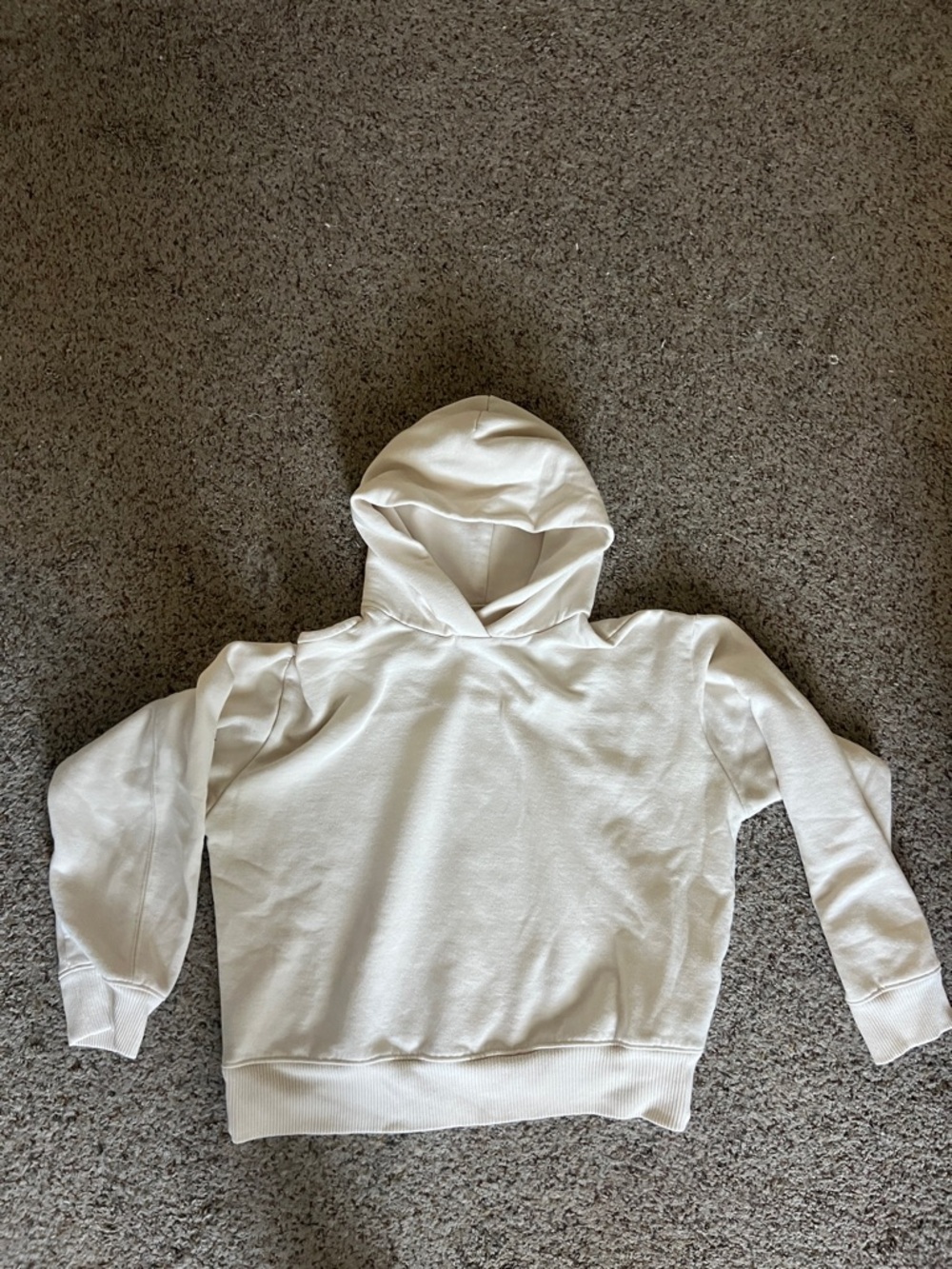 a new day Cream Pullover Hoodie cropped